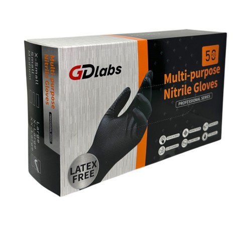 Перчатки GDlabs нитриловые, повышенной стойкости Размер L уп./50 шт.
